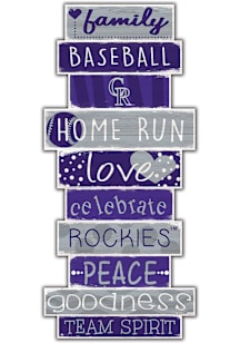 Colorado Rockies Celebrations Stack 24 Inch Sign - Purple