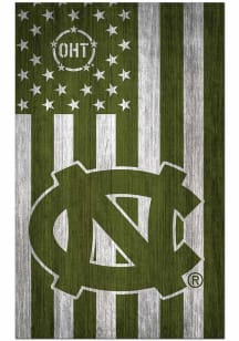 North Carolina Tar Heels 11x19 OHT Military Flag Sign