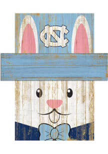 North Carolina Tar Heels Easter Bunny Head Sign