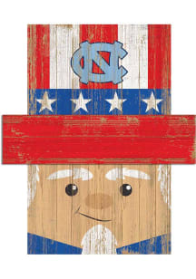 North Carolina Tar Heels Patriotic Head Sign