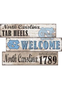 North Carolina Tar Heels Welcome 3 Plank Sign