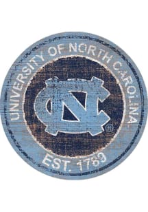 North Carolina Tar Heels Round Heritage Logo Sign