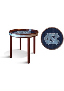 North Carolina Tar Heels 24 Inch Barrel Top Side Blue End Table