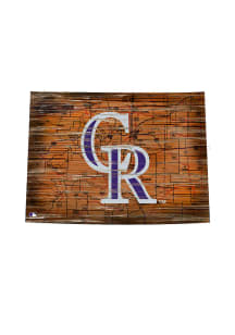 Colorado Rockies Distressed State 24 Inch Sign