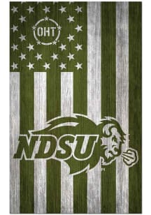 North Dakota State Bison 11x19 OHT Military Flag Sign