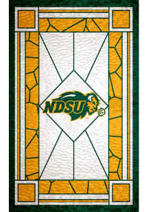 North Dakota State Bison Stained Glass Sign