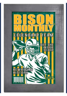 North Dakota State Bison 11x19 Framed Monthly Sign