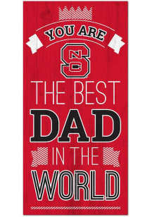 NC State Wolfpack Best Dad in the World Sign