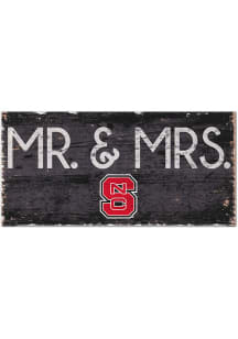 NC State Wolfpack Mr and Mrs Sign