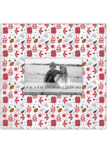 NC State Wolfpack Floral Pattern Picture Frame