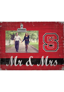NC State Wolfpack Mr and Mrs Clip Picture Frame