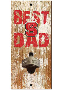 NC State Wolfpack Best Dad Bottle Opener Sign