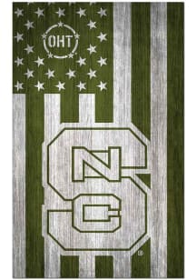 NC State Wolfpack 11x19 OHT Military Flag Sign