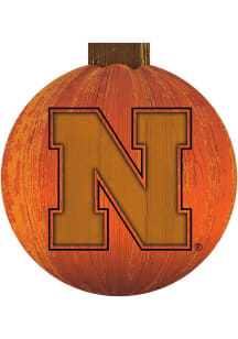 Red Nebraska Cornhuskers Halloween Pumpkin Sign