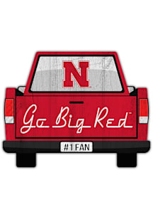 Nebraska Cornhuskers Truck Back Cutout Sign - Red