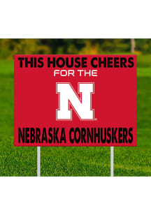 Nebraska Cornhuskers This House Cheers For Yard Sign