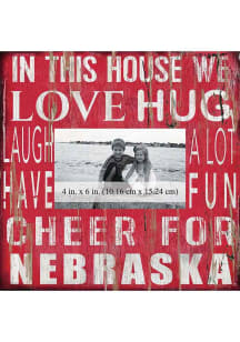 Nebraska Cornhuskers In This House 10x10 Picture Frame
