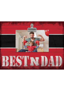Nebraska Cornhuskers Best Dad Clip Picture Frame