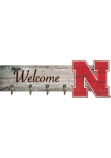 Red Nebraska Cornhuskers Coat Hanger Sign