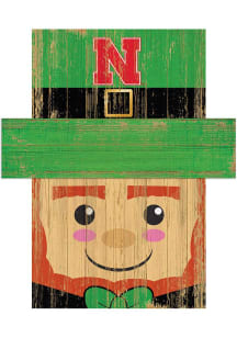 Red Nebraska Cornhuskers Leprechaun Head Sign