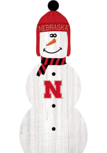 Nebraska Cornhuskers Snowman Leaner Sign
