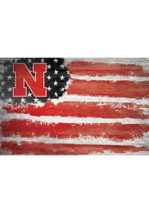 Red Nebraska Cornhuskers Flag 17x26 Sign