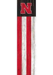 Red Nebraska Cornhuskers 48 Inch Flag Leaner Sign