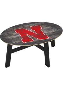 Nebraska Cornhuskers Distressed Wood Red Coffee Table