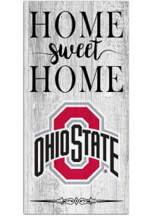 Ohio State Buckeyes Home Sweet Home Whitewashed Sign