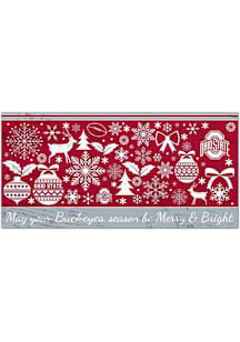 Ohio State Buckeyes Merry and Bright Sign - Red