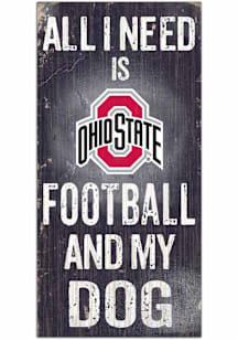Ohio State Buckeyes Football and My Dog Sign - Red