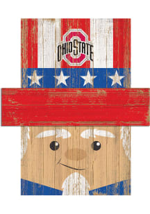 Ohio State Buckeyes Patriotic Head 6x5 Sign