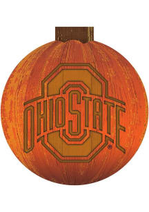 Red Ohio State Buckeyes Halloween Pumpkin Sign