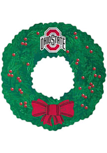 Ohio State Buckeyes Team Wreath 16 Inch Sign - Red