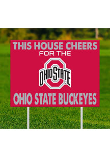 Ohio State Buckeyes This House Cheers For Yard Sign