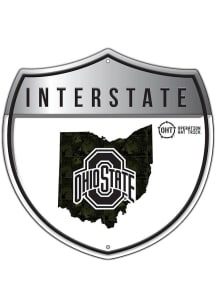 Red Ohio State Buckeyes 12in OHT Camo Interstate Sign