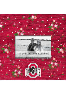 Ohio State Buckeyes Floral Picture Frame