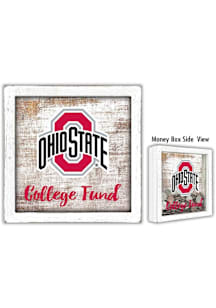 Ohio State Buckeyes College Fund Box Sign - Red