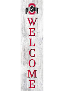 Ohio State Buckeyes 24 Inch Welcome Leaner Sign - Red
