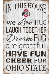 Ohio State Buckeyes In This House 11x19 Sign