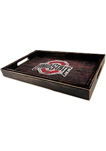 Ohio State Buckeyes Distressed Tray Serving Tray