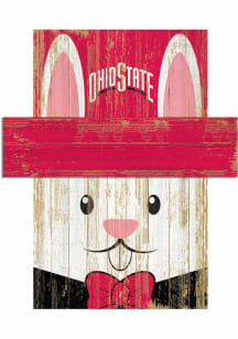 Ohio State Buckeyes Easter Bunny Head Sign