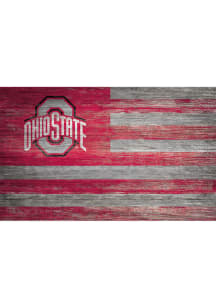 Ohio State Buckeyes Distressed Flag Picture Frame