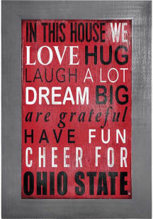 Ohio State Buckeyes In This House Picture Frame