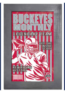 Ohio State Buckeyes 11x19 Framed Monthly Sign