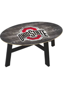 Ohio State Buckeyes Distressed Wood Red Coffee Table