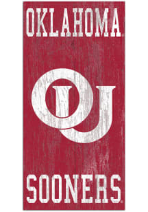 Oklahoma Sooners Heritage Logo 6x12 Sign