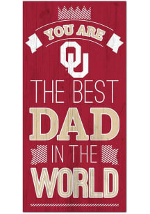 Oklahoma Sooners Best Dad in the World Sign