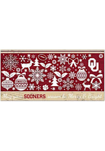 Oklahoma Sooners Merry and Bright Sign - Red