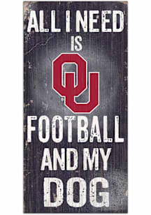 Oklahoma Sooners Football and My Dog Sign - Red